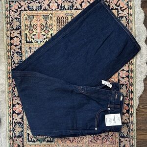 Madewell Dark Blue Superwide-Leg Jeans